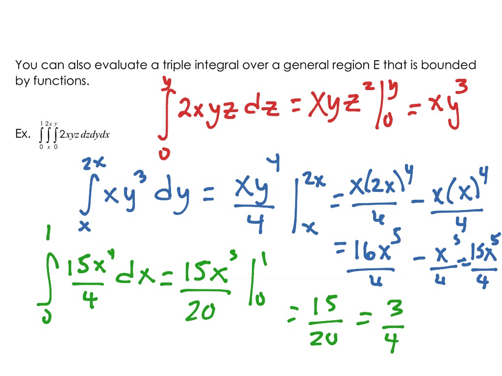 Triple Integrals Math Showme