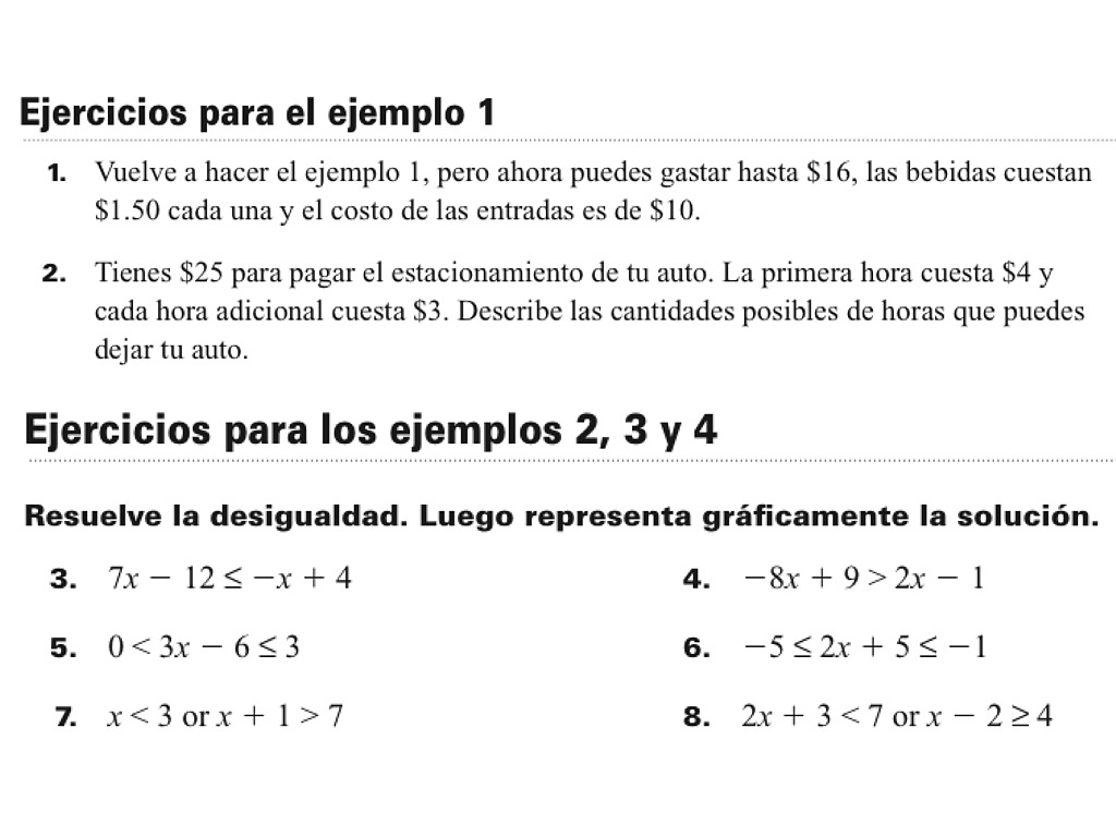 Resolver Desigualdades Lineales Math Algebra ShowMe