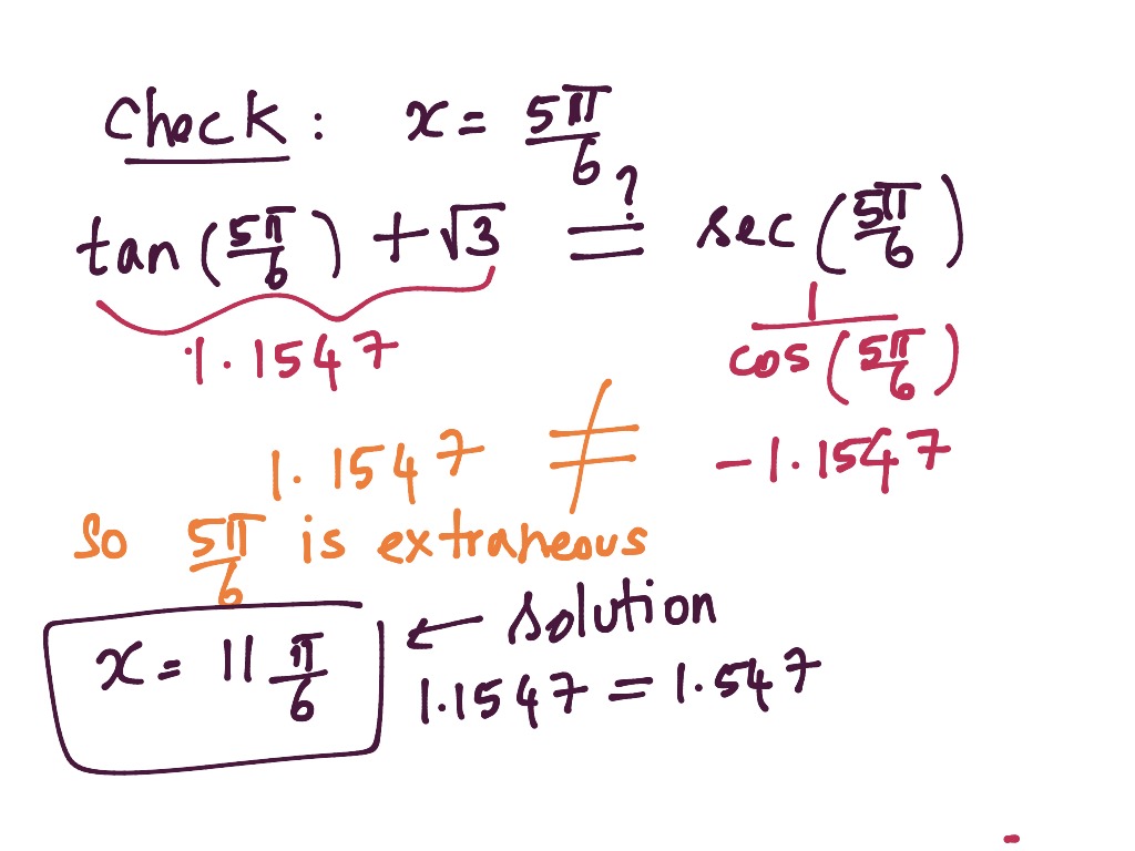 Solving Trig Equation Using Squaring Technique Math Trigonometry