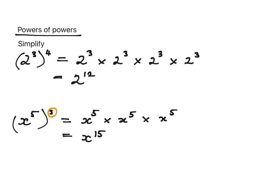 Yr 9 - 7C Powers of powers | Math, Algebra | ShowMe