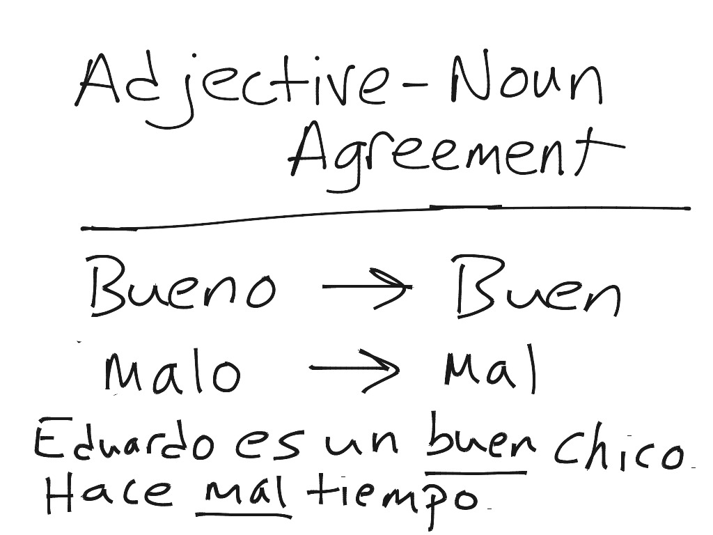 Adjective-Noun Agreement In Spanish | Language | ShowMe