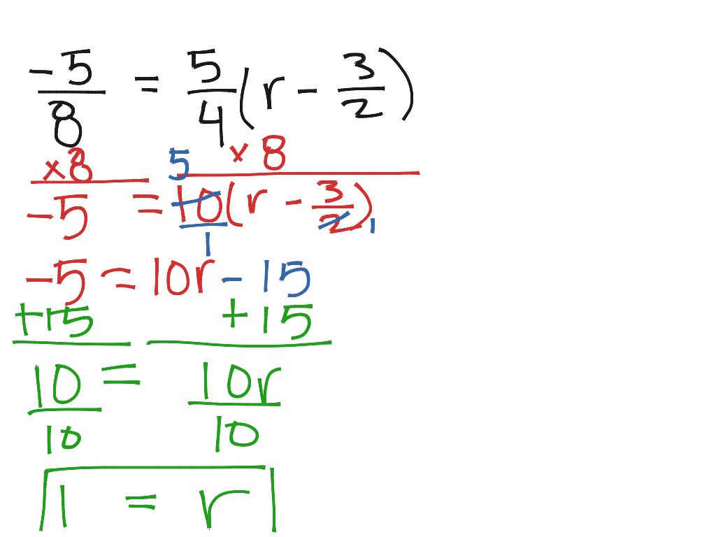 Equations With Fractional Coefficients Math ShowMe