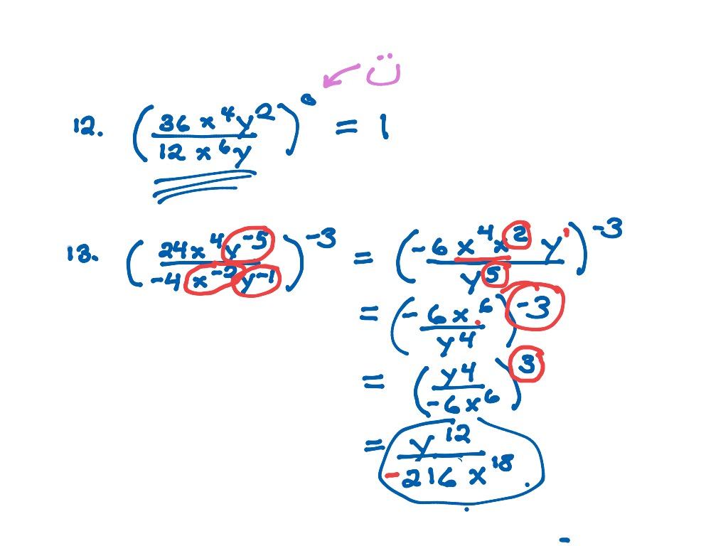 Section 6.2 more properties of exponents copy | Math | ShowMe