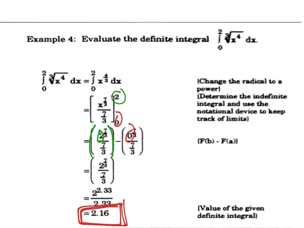 721 Definite Integrals Math Calculus Showme 7260