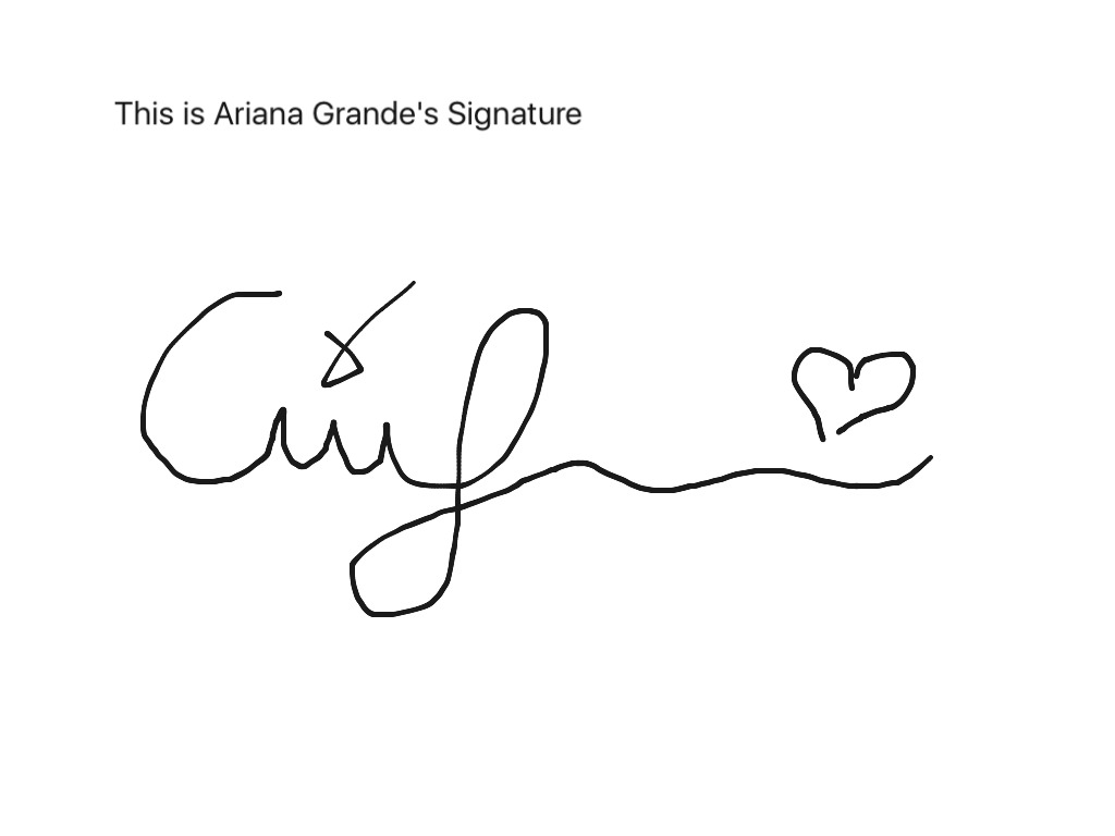 ariana grandes signature