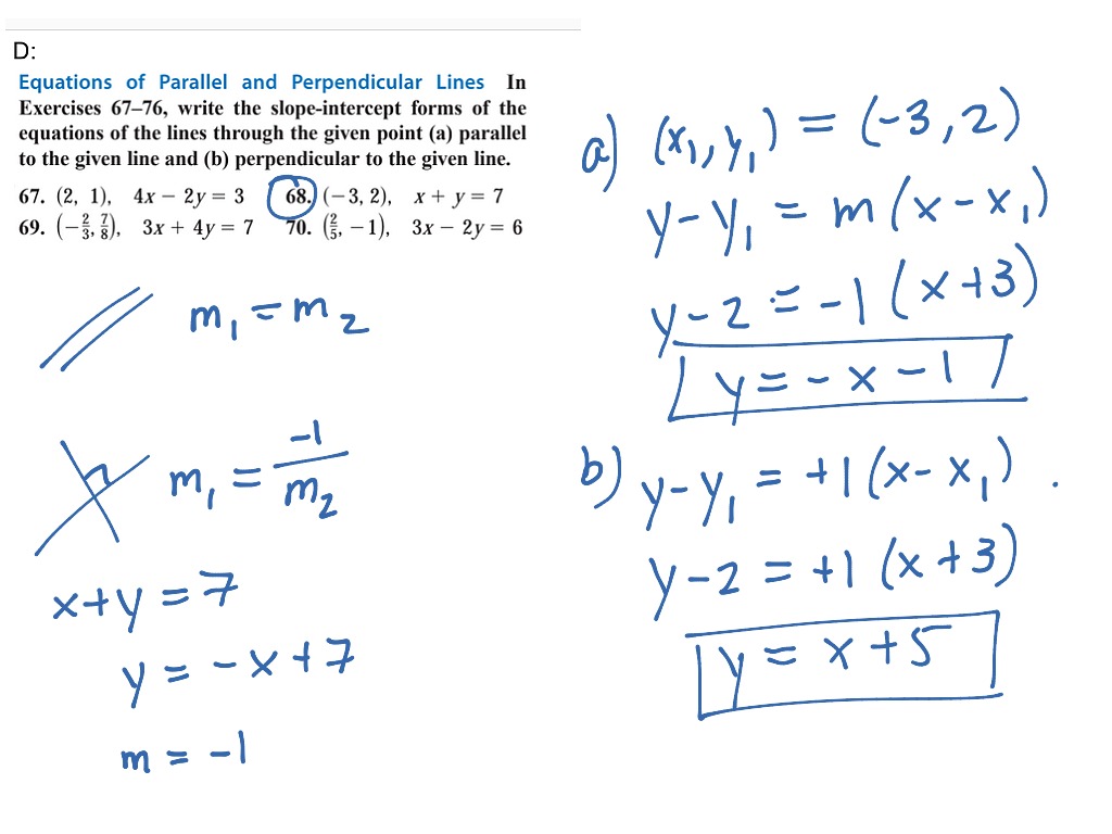 PreC 199.199.D Parallel and Perpendicular Lines  Math, High School