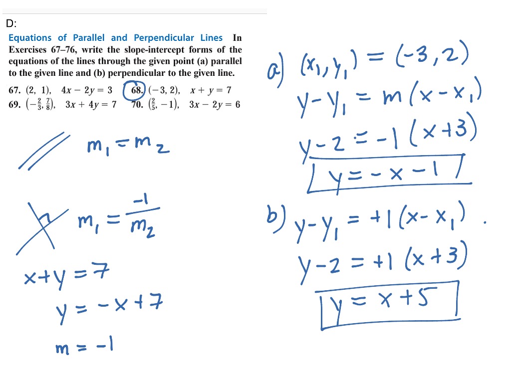 Topic Perpendicular Lines Showme Online Learning 7012