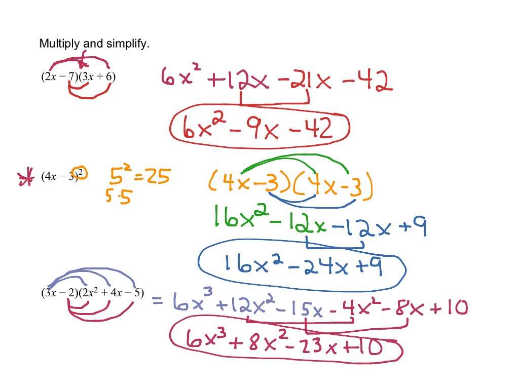 Alg 2 Wednesday- simplifying polynomials | Math, Algebra | ShowMe