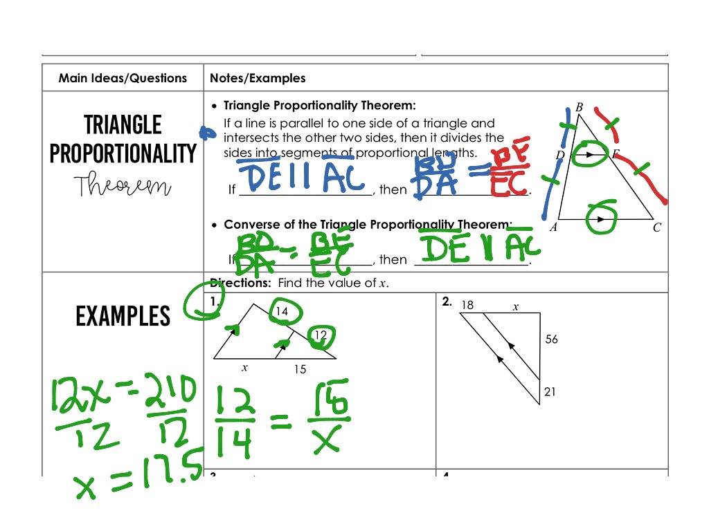 Triangle Proportionality Math High School Math Geometry Models Showme 5712