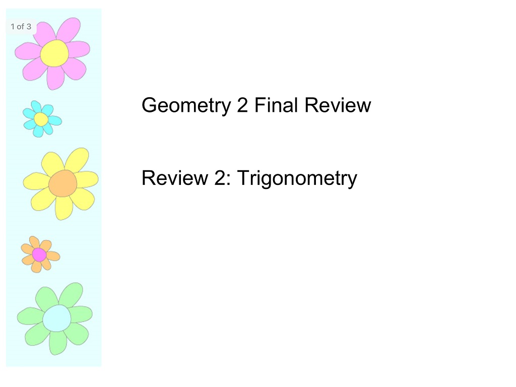 Final Review: Trigonometry | Math, High School Math, Geometry Models ...