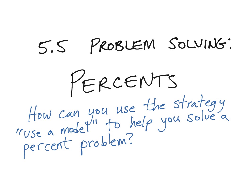 problem solving percents lesson 5 5 answer key