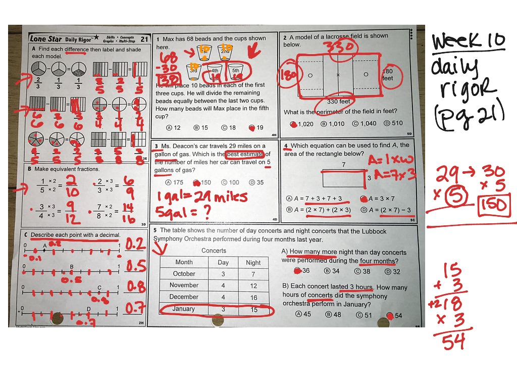 DAILY RIGOR (PAGE 21) | Math, Elementary Math | ShowMe