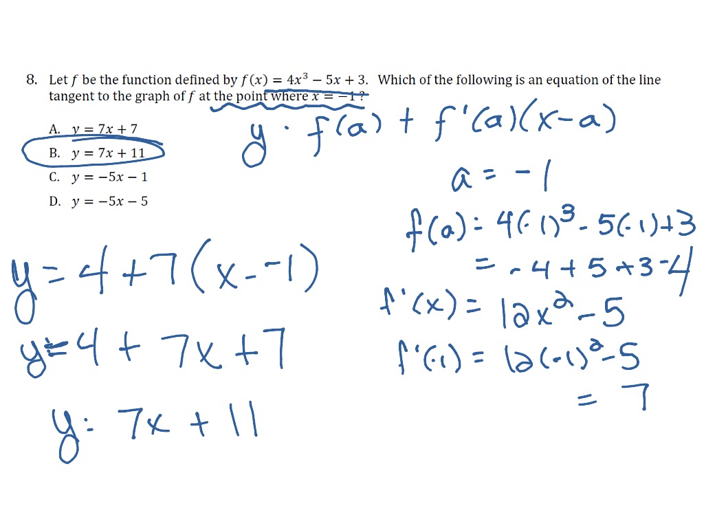 Test Review Derivative Rules, Part 1, #1-8 | Math, Calculus ...