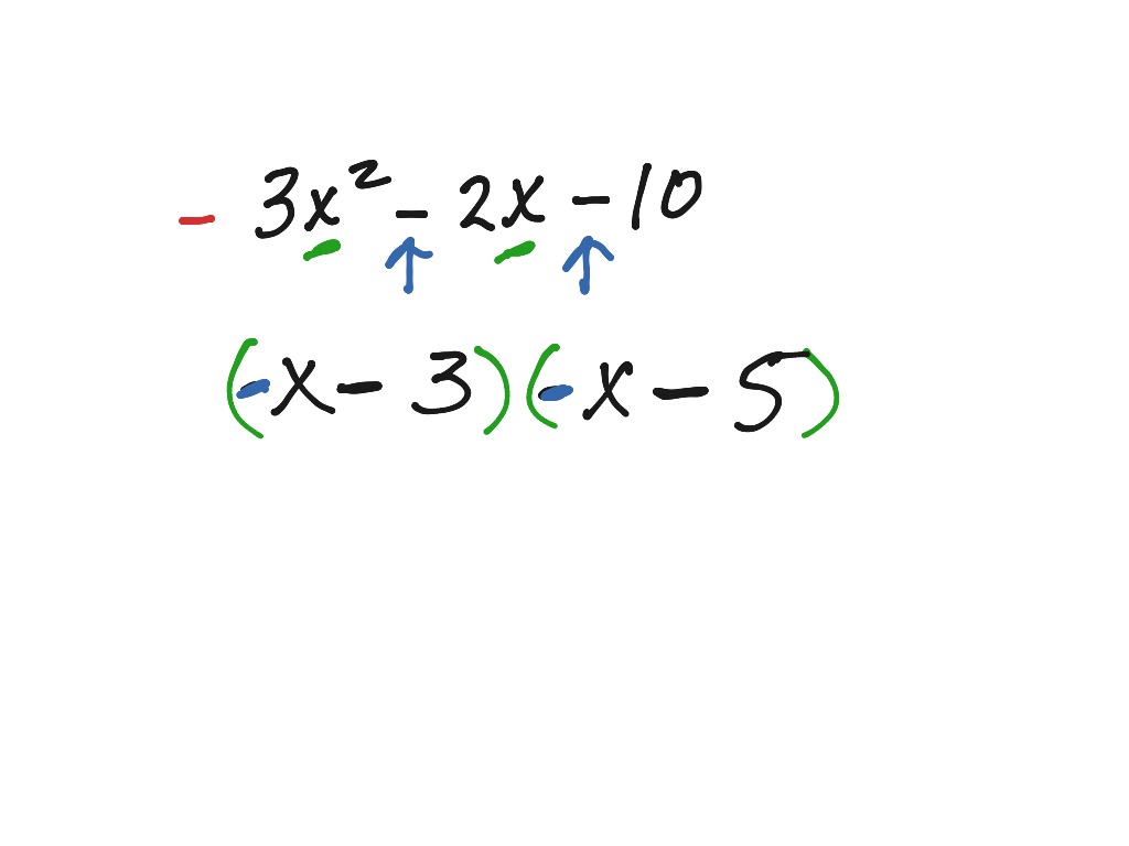 Factoring Trinomials Math Algebra Simplifying Expressions Showme