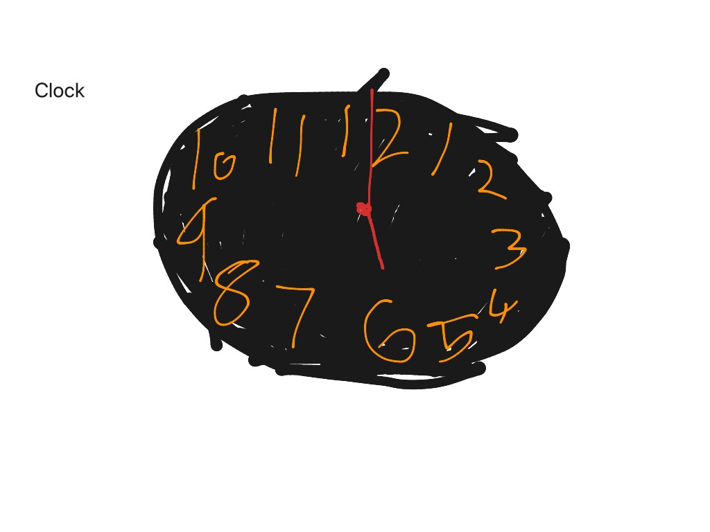3d clock drawing