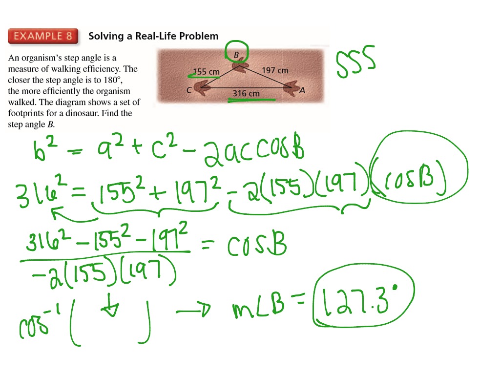 9.7 Day 2 Law of Cosines with Examples Math