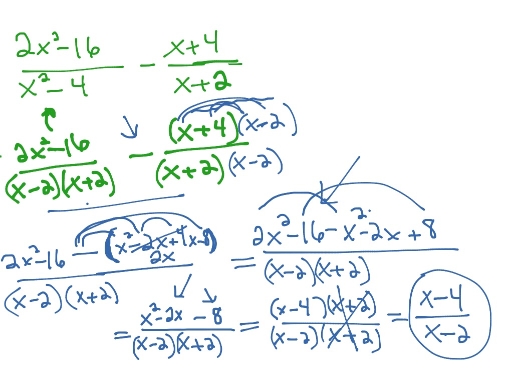 A2A - Nelson Section 8.3 AddingSubtracting Rational Expressions | Math ...