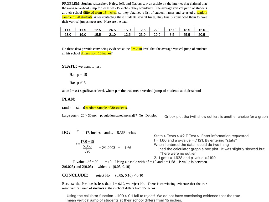 significance-test-about-mean-with-ha-using-a-not-equal-and-data