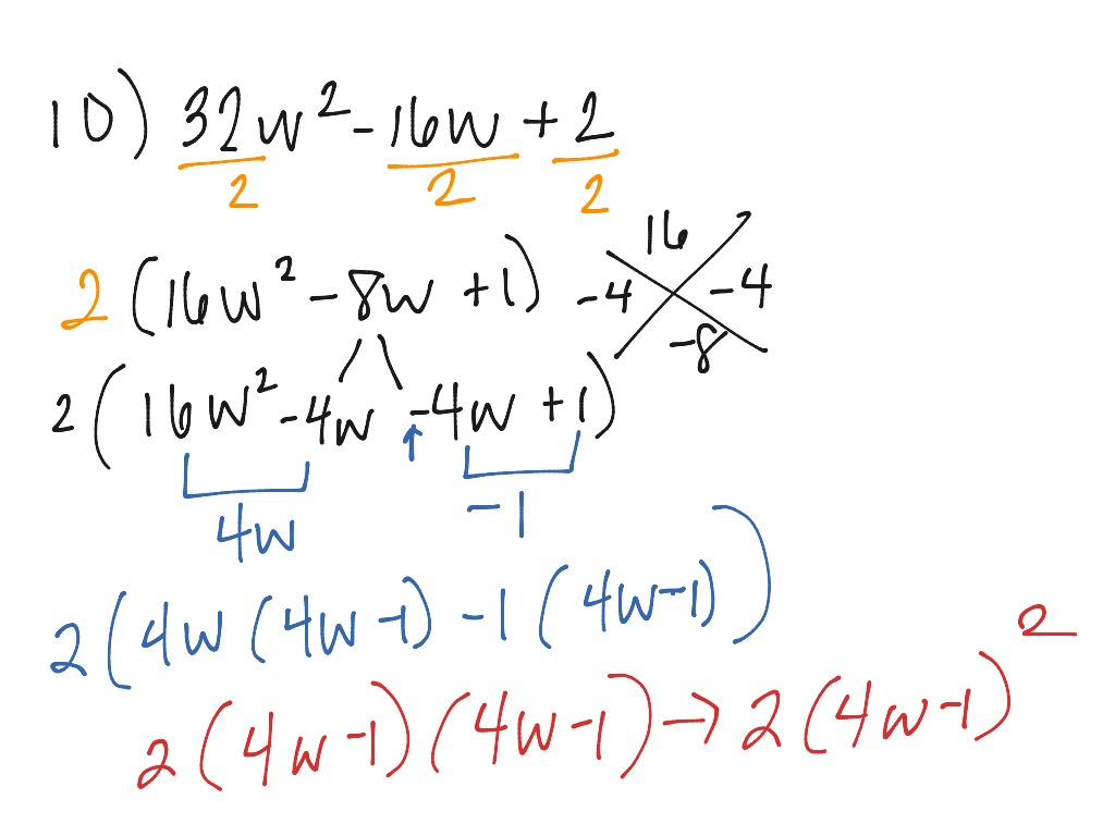 Factoring trinomials when a>1 | Math, Algebra, Quadratic Equations ...