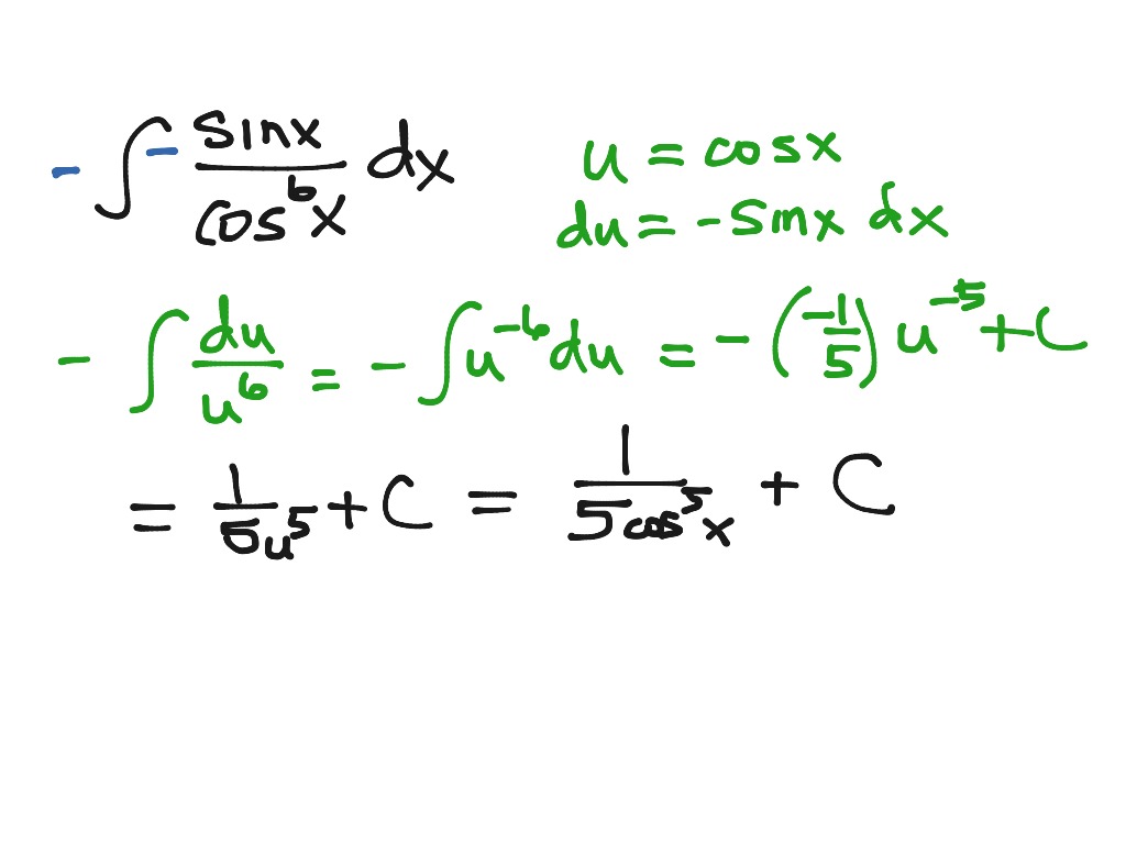 Integration by substitution | Math, Calculus | ShowMe