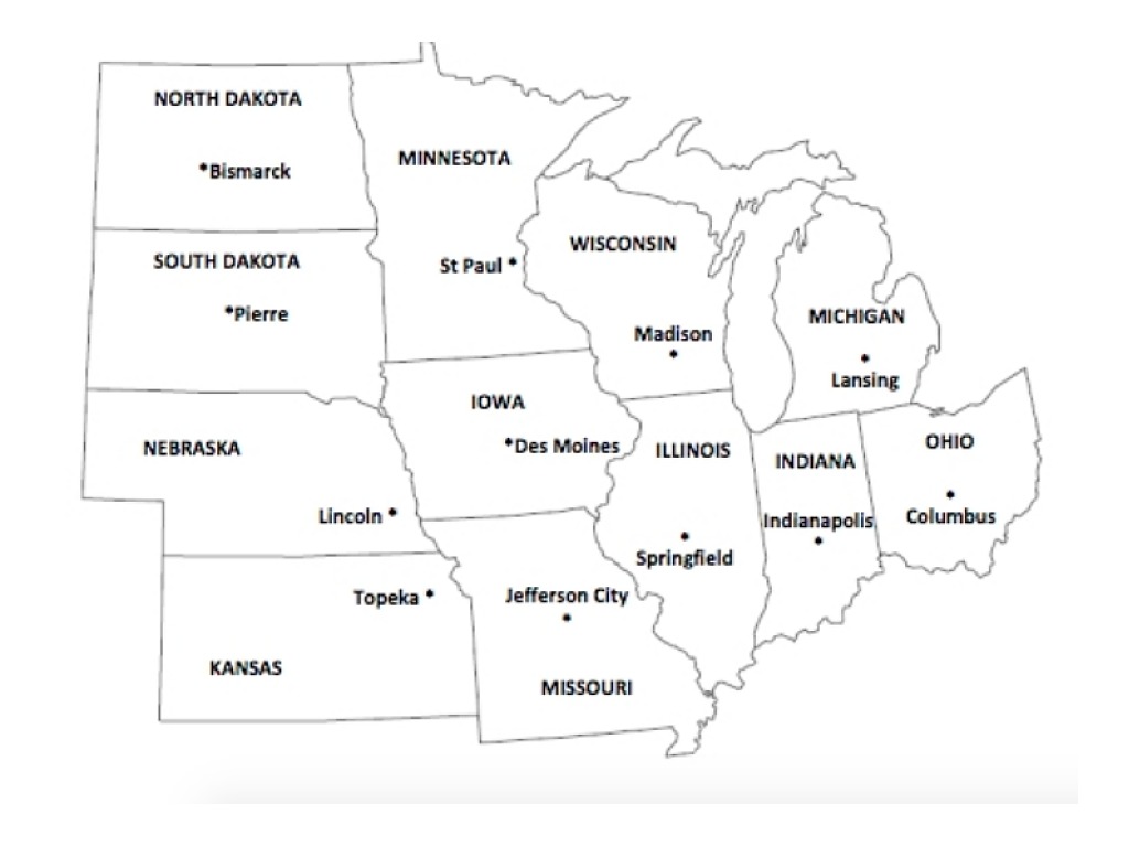 Midwest's. USA States Midwest, .... USA Map Midwest. Северная Дакота на карте. Северная Дакота на карте США.