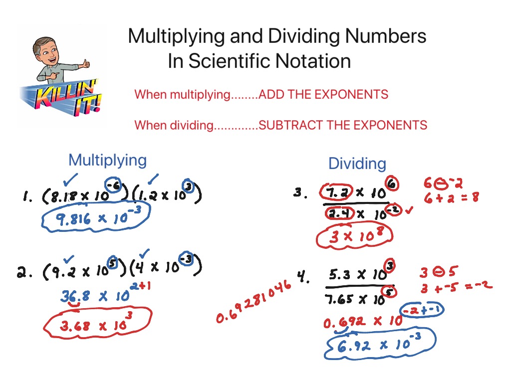 multiplying and dividing with scientific notation homework 6 answer key