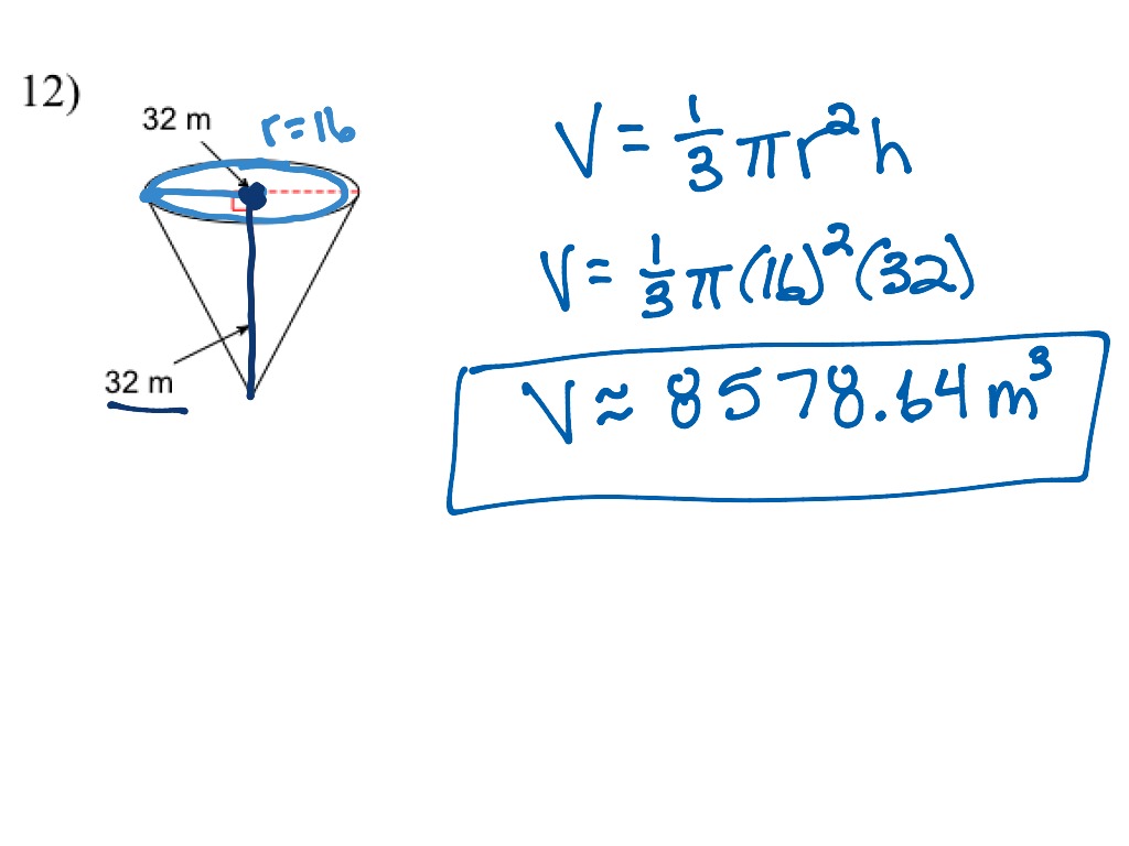 Explaining Requested Problems [Volume (Pyramid, Cylinder, Cone, Sphere ...