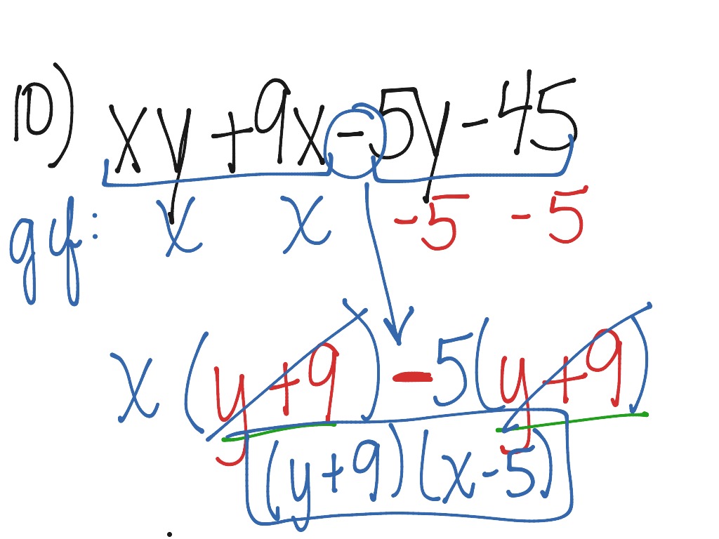 Factor By Grouping Four Term Polynomials 6 10 Math Algebra Showme