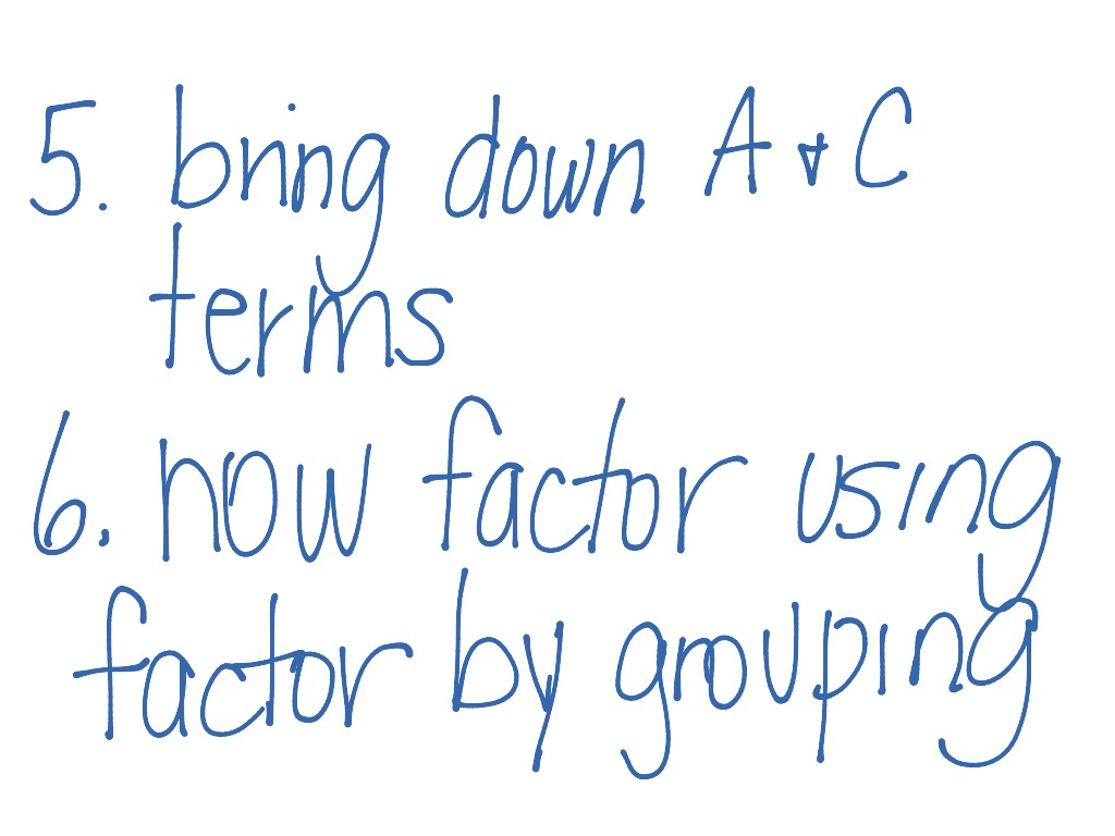 Factoring Trinomials Split B #1-3 | Math | ShowMe