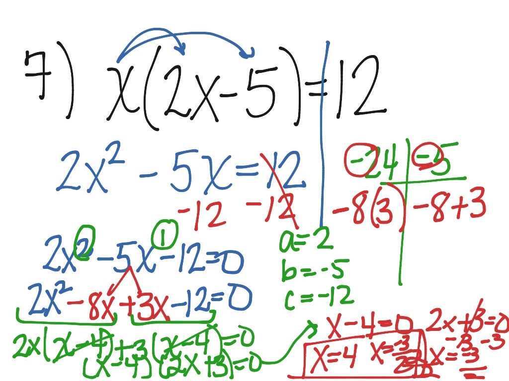 Solving a Quadratic Equation by Factoring | Math, Algebra | ShowMe