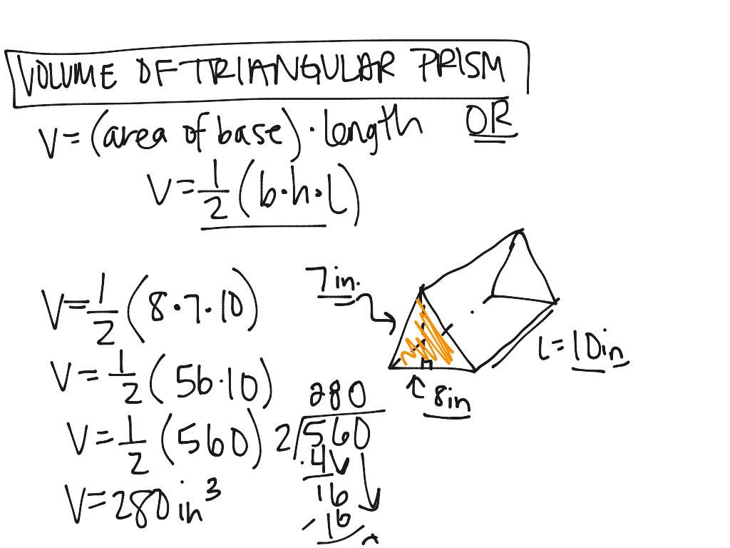 Volume For A Triangle