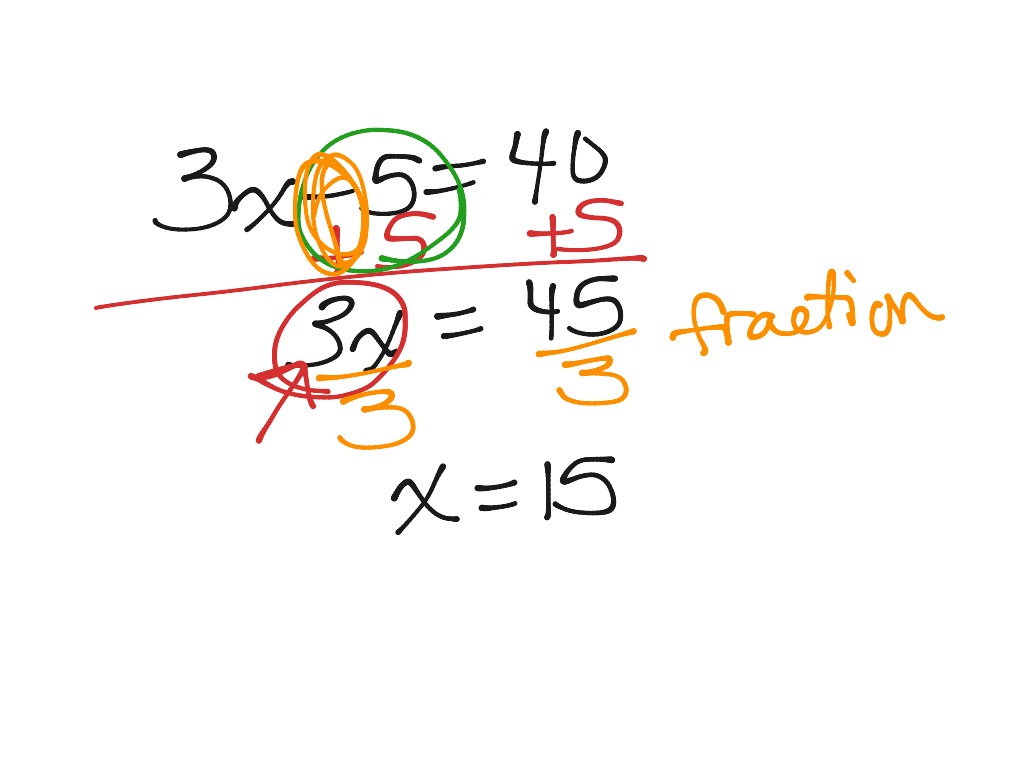 solving-3x-5-40-math-8th-grade-math-8-ee-1-showme
