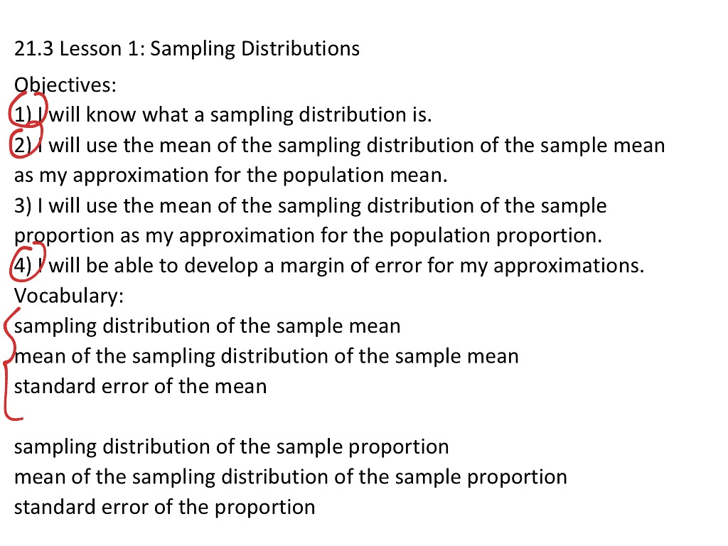 21.3 Lesson 1: Sampling Distribution of the Sample Mean | Math
