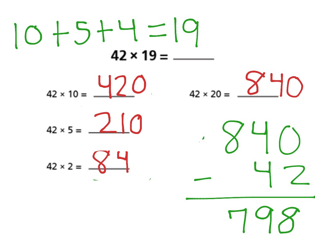 Unit 1 Session 2 4 2 5 Multiplication Cluster Problems Math ShowMe