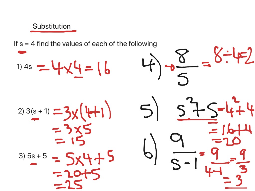 Substitution | Math | ShowMe