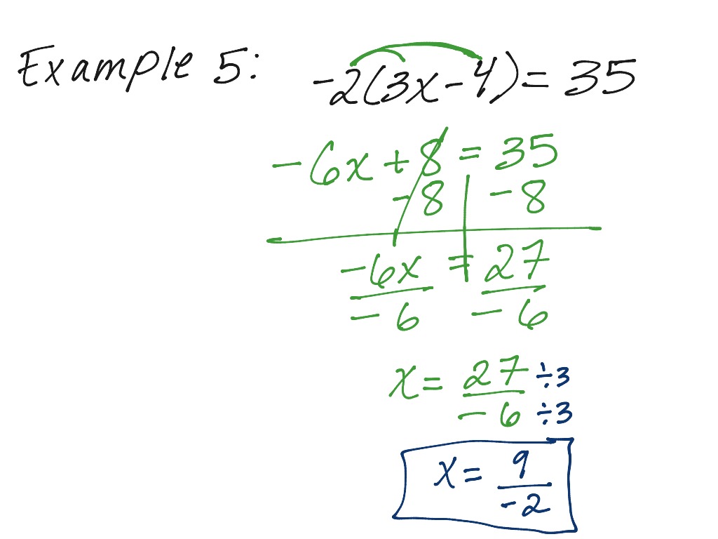 LT 1C Solving Equations with Distribution | Math, Algebra, Linear ...