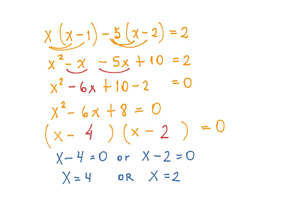 10A6 Quad Eq by Factorization Ex 2 | Math, Algebra, Quadratic Equations ...