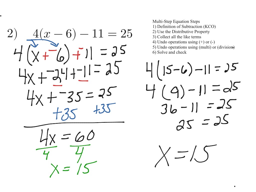 Multi-step equation problem 2 | Math, Algebra, Equations And ...