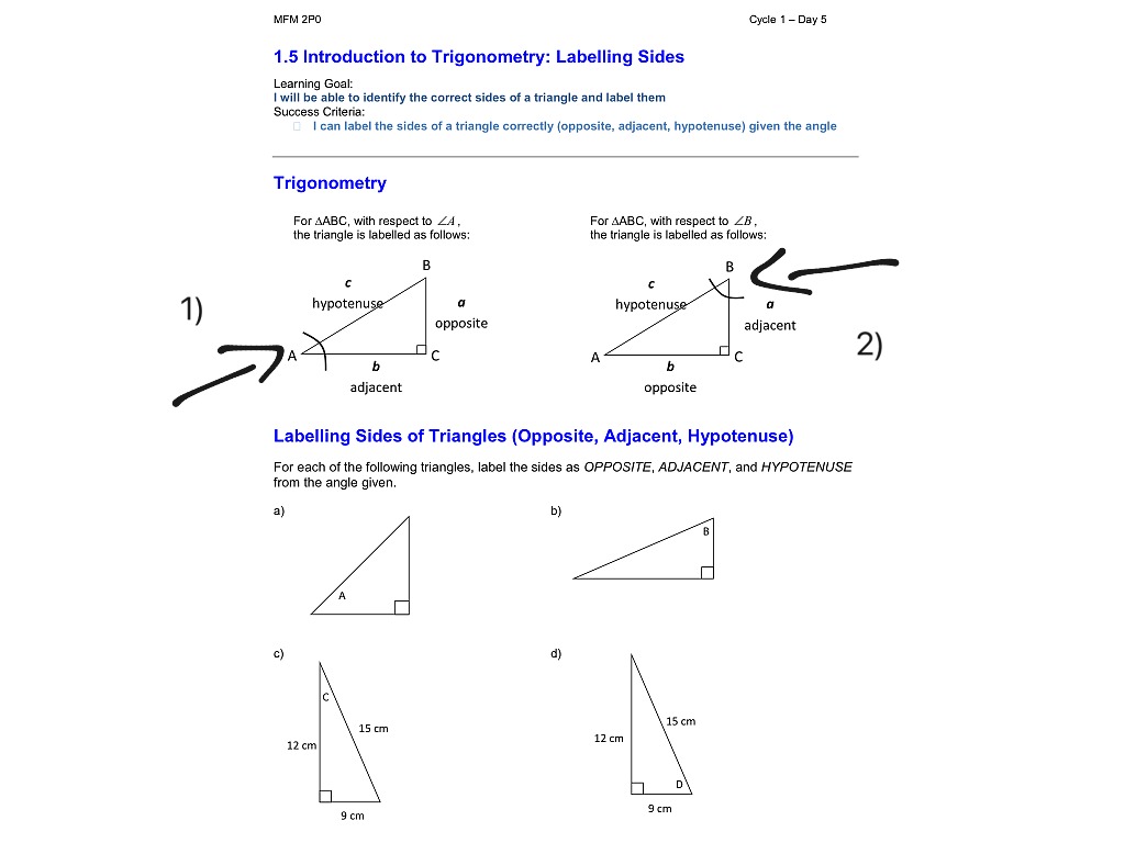 Intro To Trig Math High School Math Geometry Models Trigonometry Trig Triangles Showme 8032