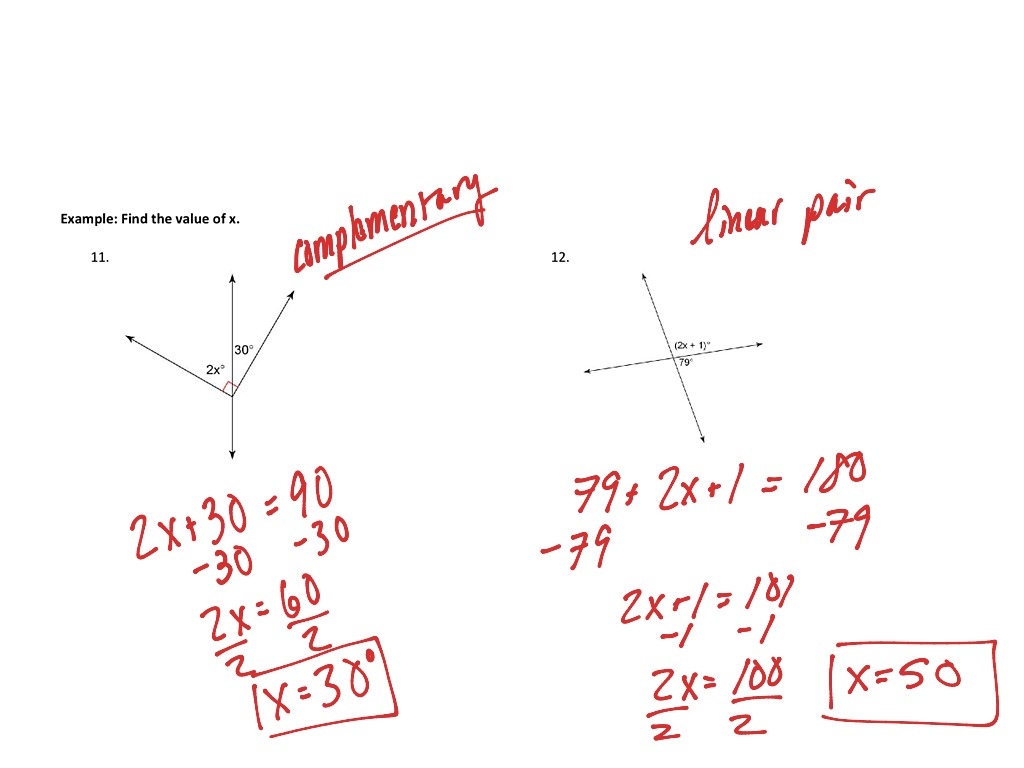 complement angle and supplementary angle