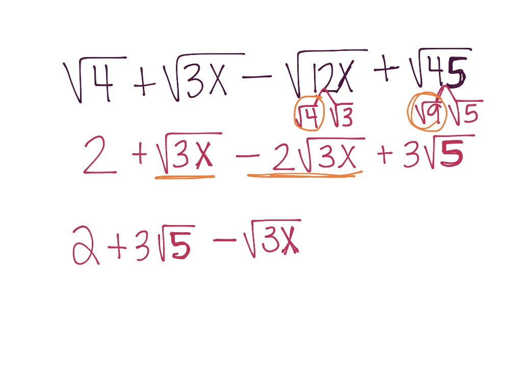 Adding And Subtracting Radical Equations 0197