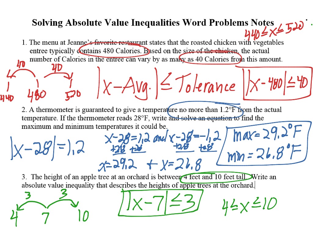 ShowMe Absolute Value Inequalities Word Problems