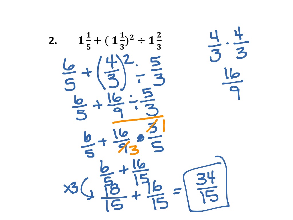 Order of Op Frac 10 Math 7 | Math | ShowMe