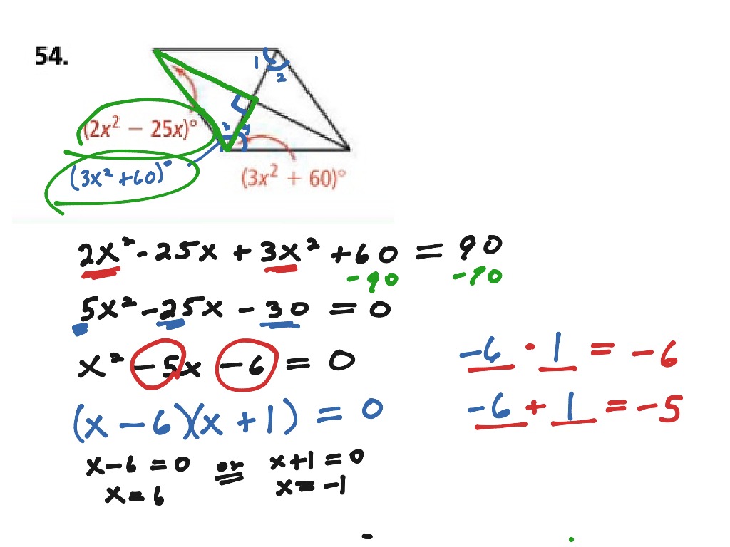 #54 from 6-4 Homework | Math, High School Math, Geometry Models ...