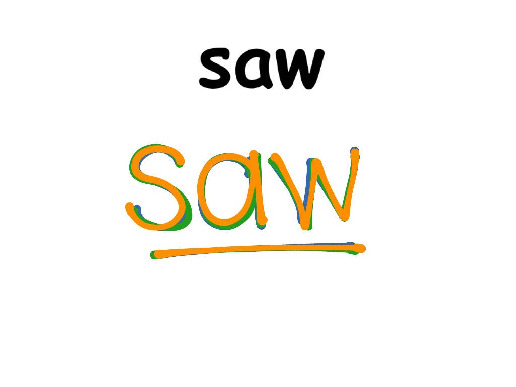 red-word-saw-writing-showme