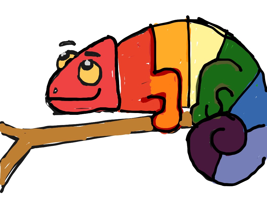 Color Wheel Chameleon | Art, Color, Drawing | ShowMe