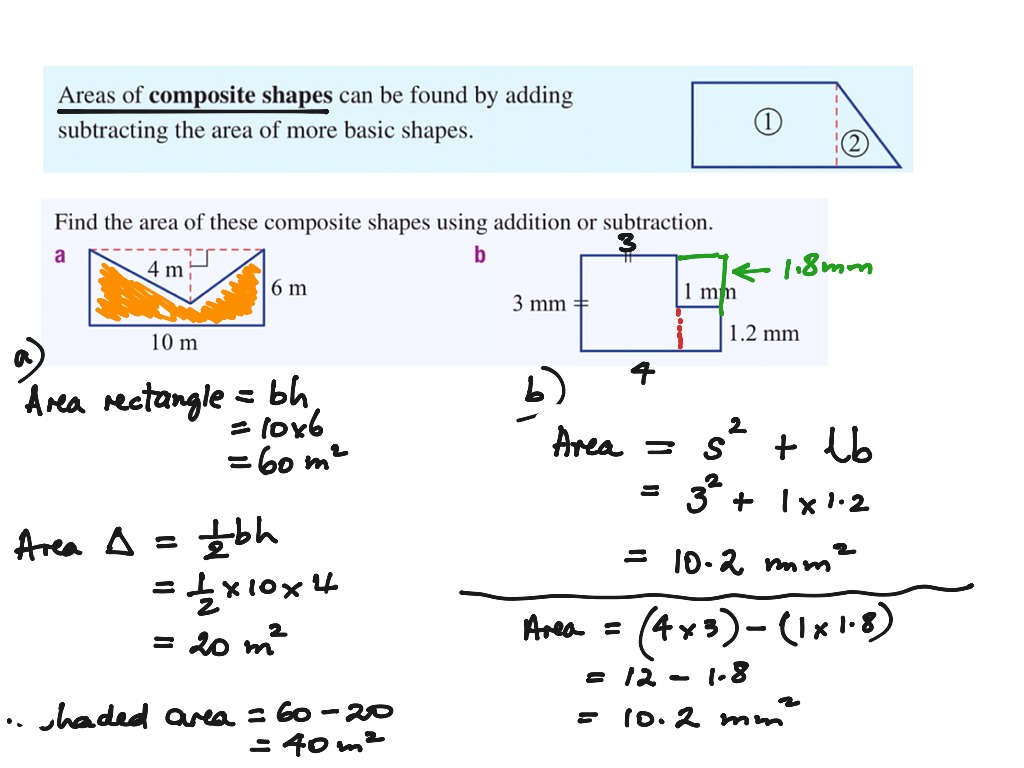 Yr 8_2021_3C Areas Of Composite Shapes | Math, High School Math ...