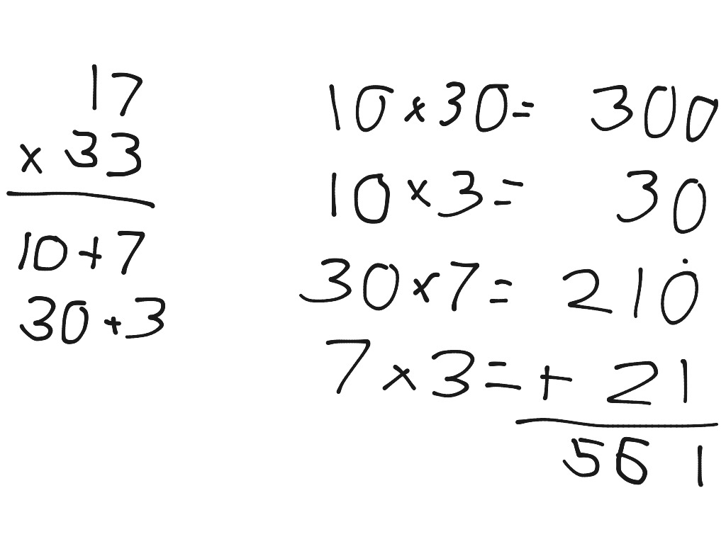 ShowMe - expanded form multiplication