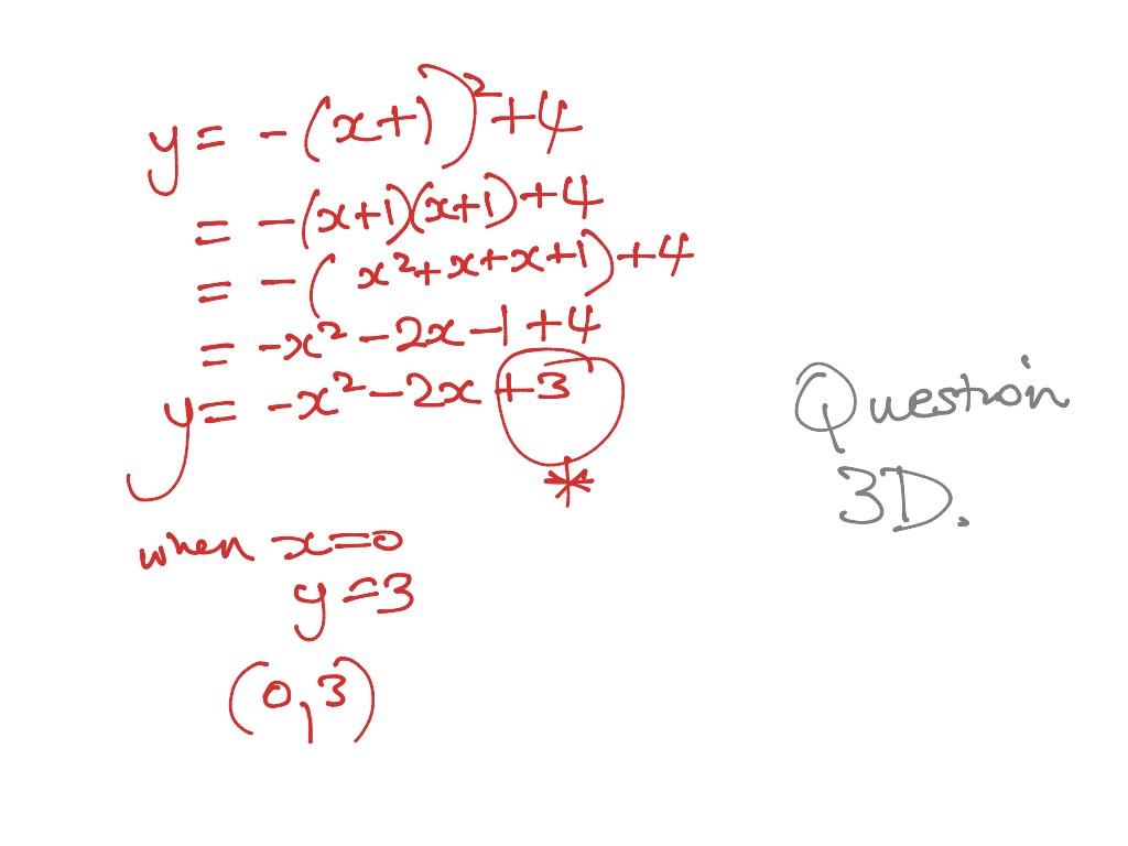 Ch 3d Graphing Quadratics Math High School Math Equations Quadratic Equations Graphing 6814