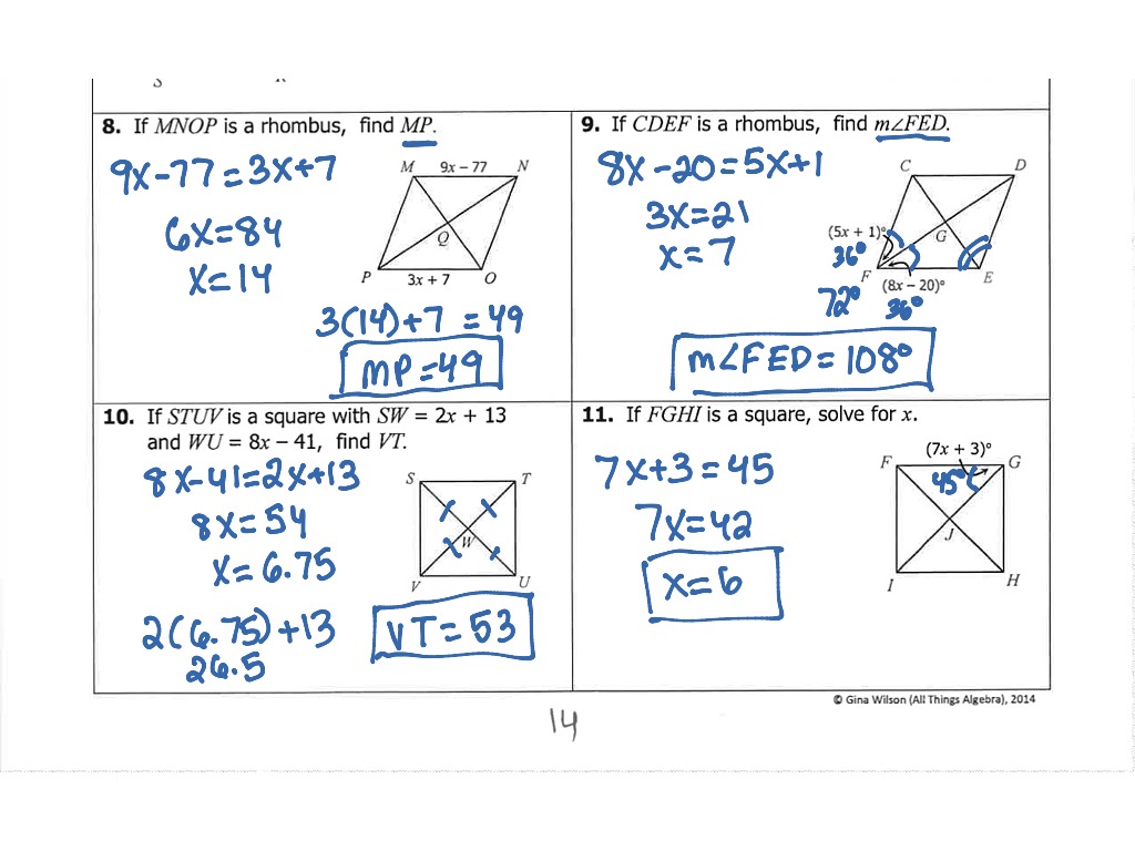 homework 4 rhombi and squares
